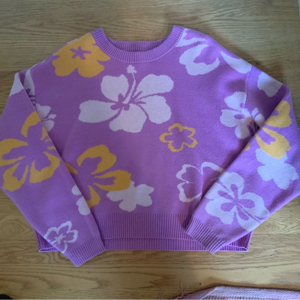 PacSun Floral Sweater